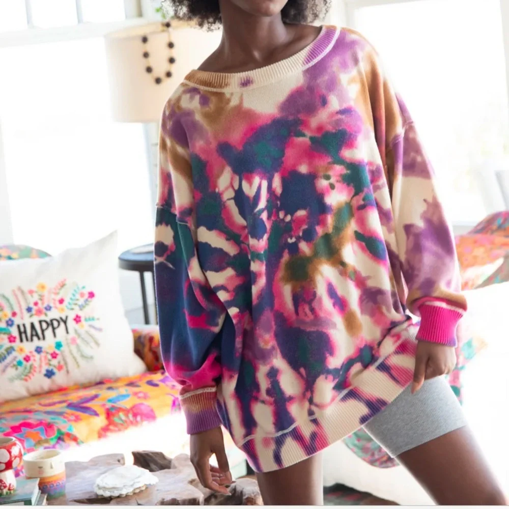 NATURAL LIFE Multicolor Tie-Dye Sweater - Picture 2 of 14
